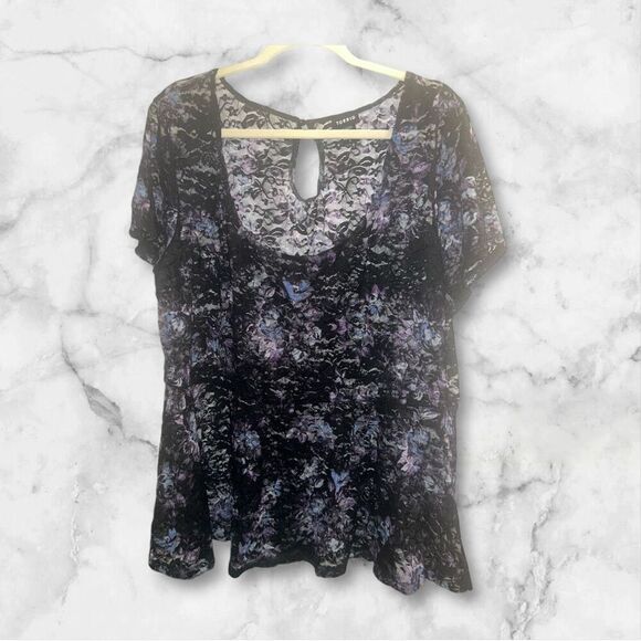 ✨Torrid Lace Peplum Sz 3 Blouse✨ - Picture 5 of 8